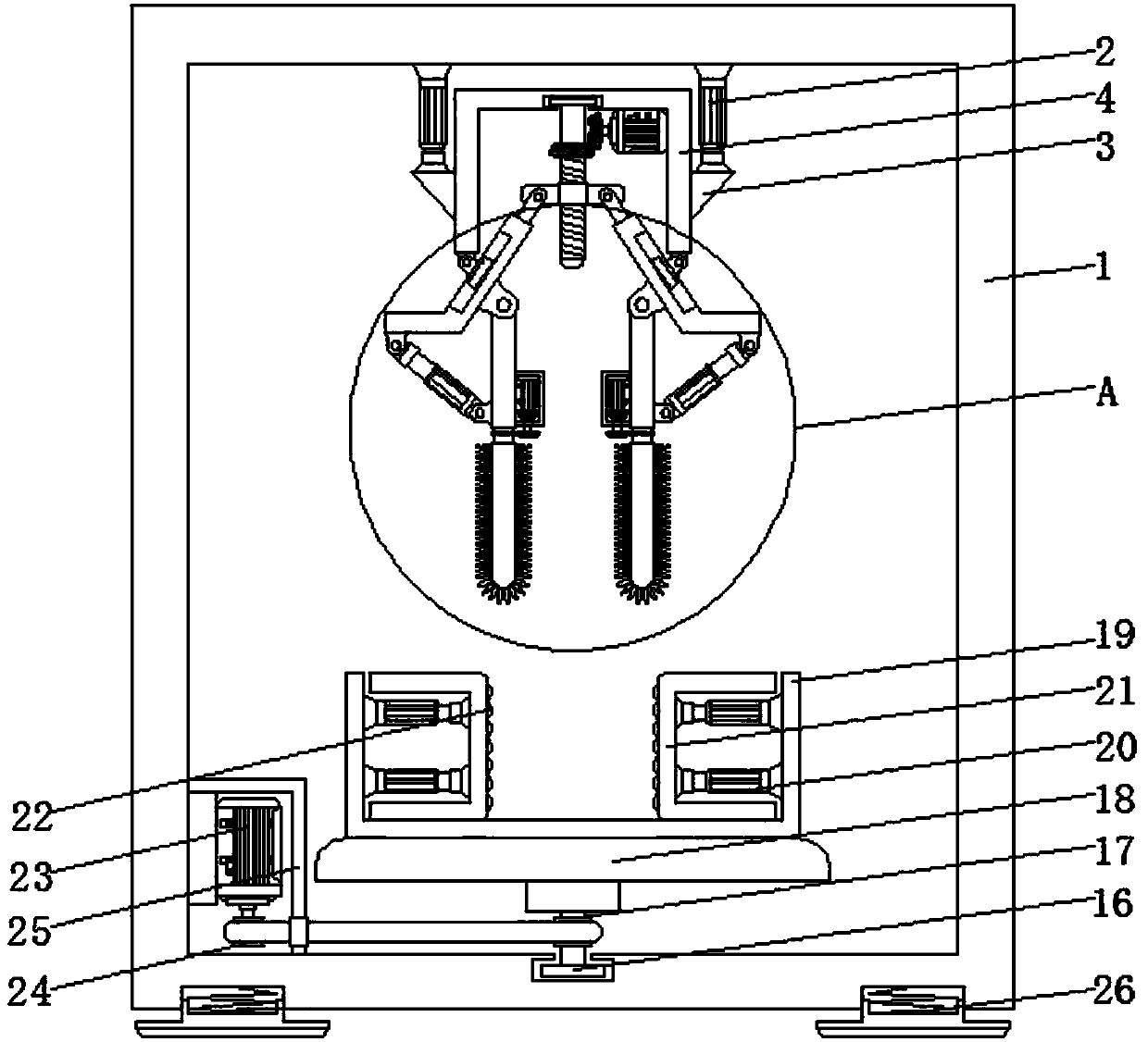 Rotary polishing device for automobile brake disc sheet