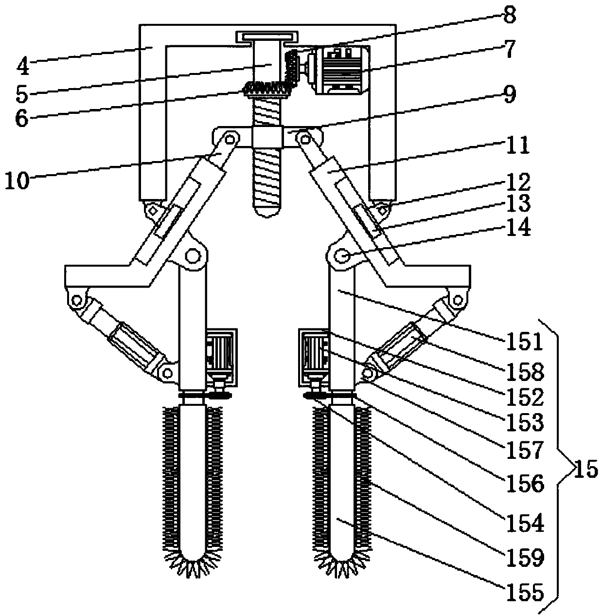 Rotary polishing device for automobile brake disc sheet