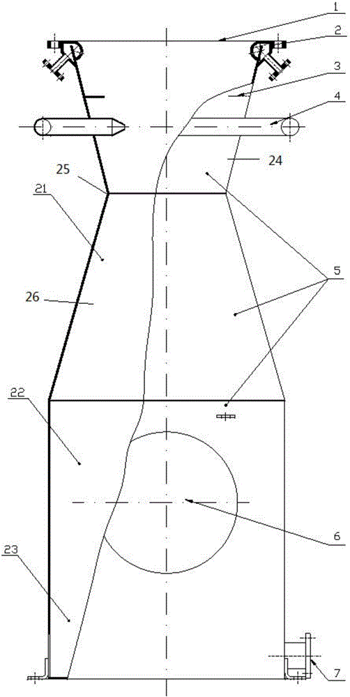 Quenching heat exchanger provided with multiple secondary heat exchange devices