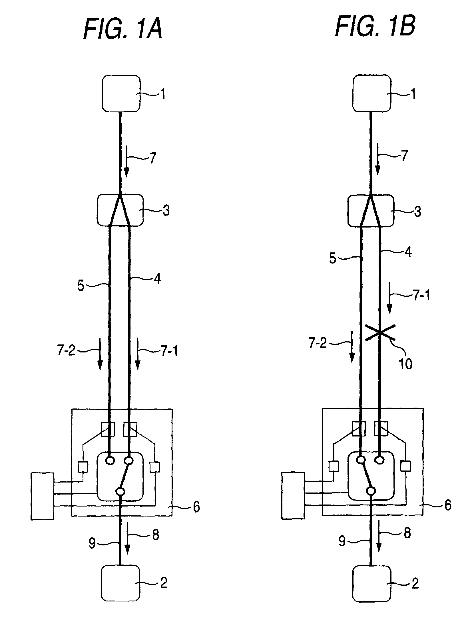 Optical path switching device