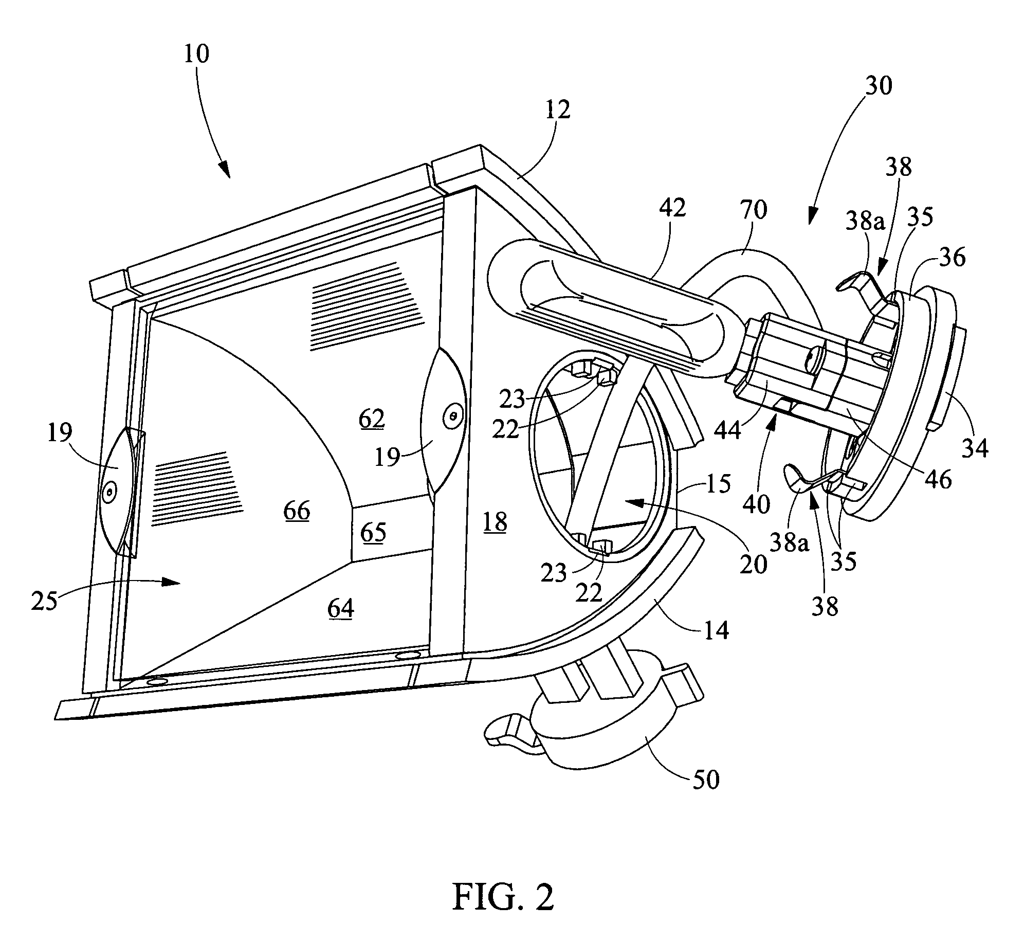 Side-entry lamping fixture