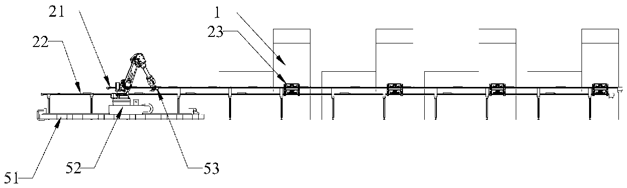 Automatic production line for press-forming sintering preparation furnace of cemented carbide