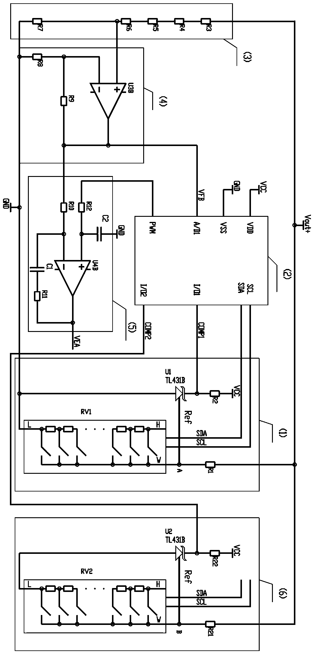 System and method for abnormal detection of output voltage feedback of battery charging device