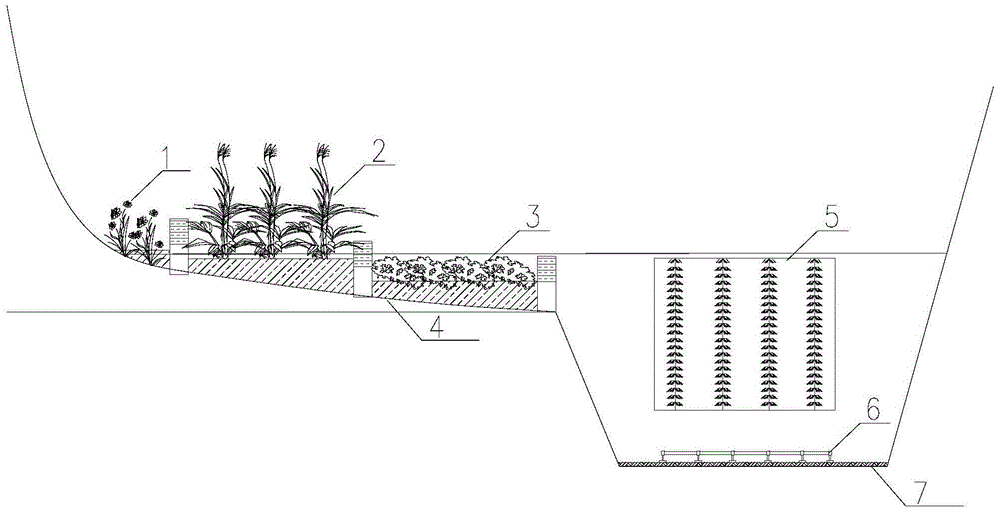 In-situ water purification system and purification method for heavily polluted river