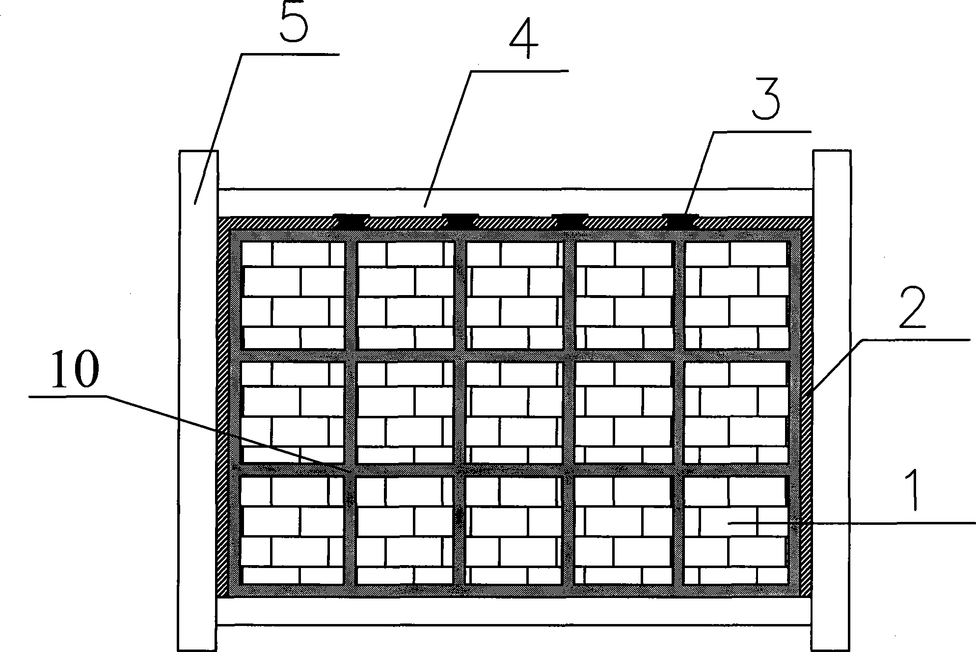 Novel energy-consumption shock-absorbing filling wall board used for frame structure