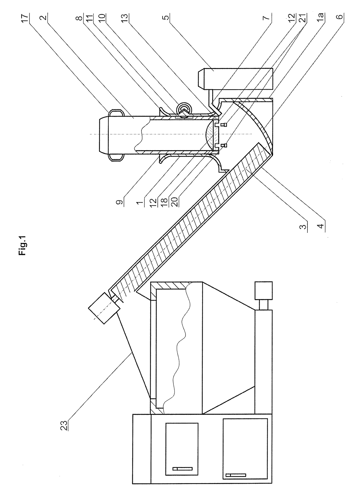 System and charging method for dust-free fuel dosage in solid-fuel stoves for heating of cubature facilites