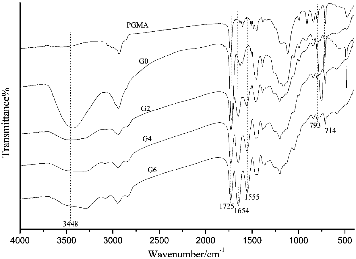 Preparation method and application of dendrimer macromolecule-modified polymer with reversed phase/strong anion exchange mixed mode