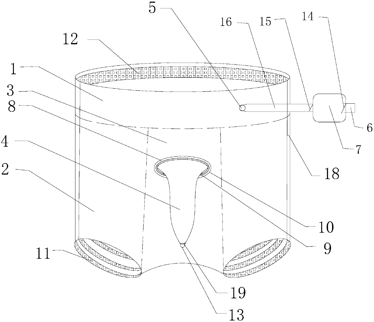 An inflatable split connection safety pants