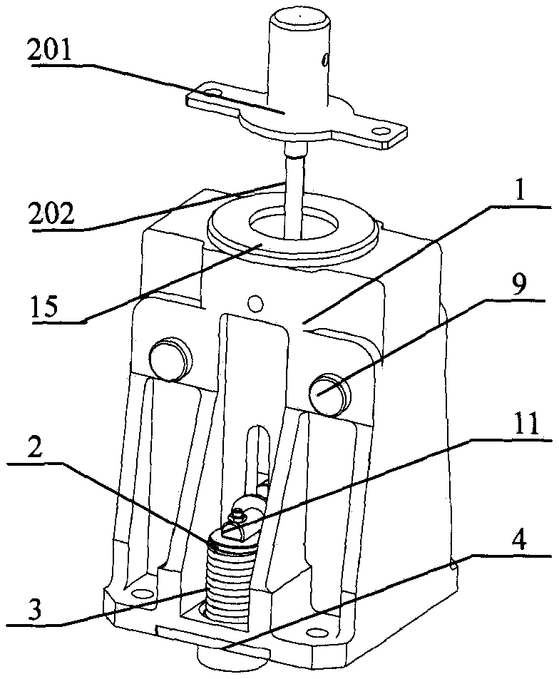 Space linkage compression release mechanism