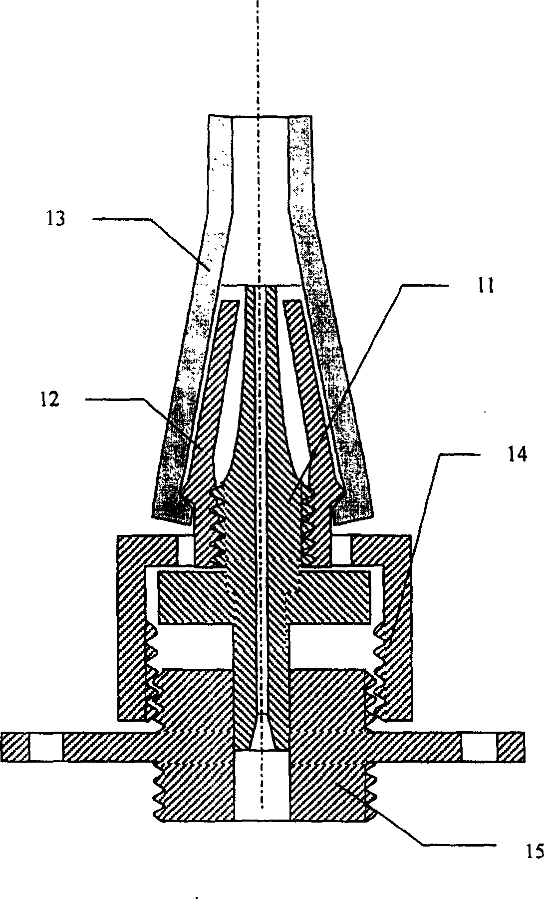 Plastic optical fibre connector and formation of optical fibre and in shape of reverse-taper lens