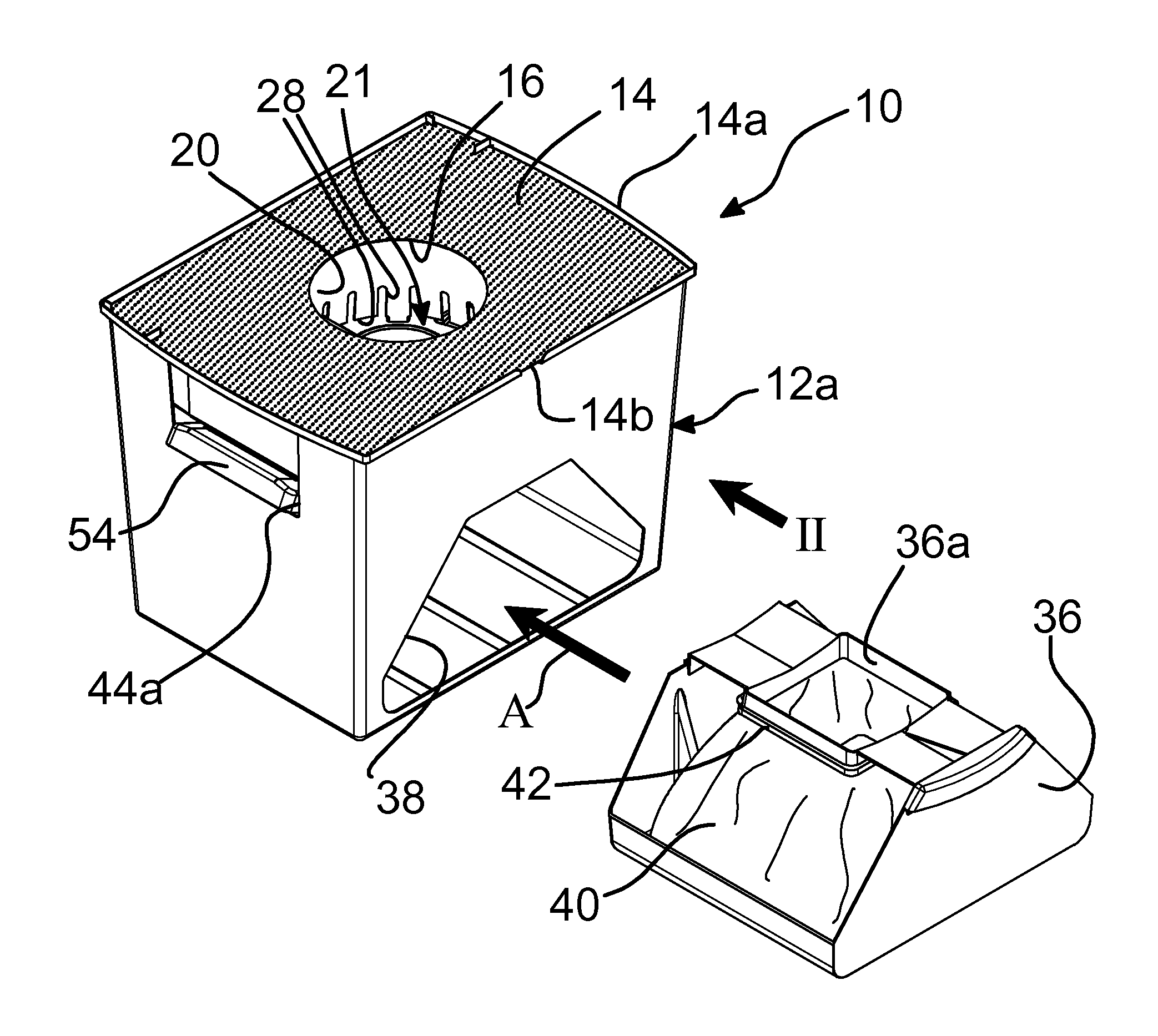 Litter box for domestic animals