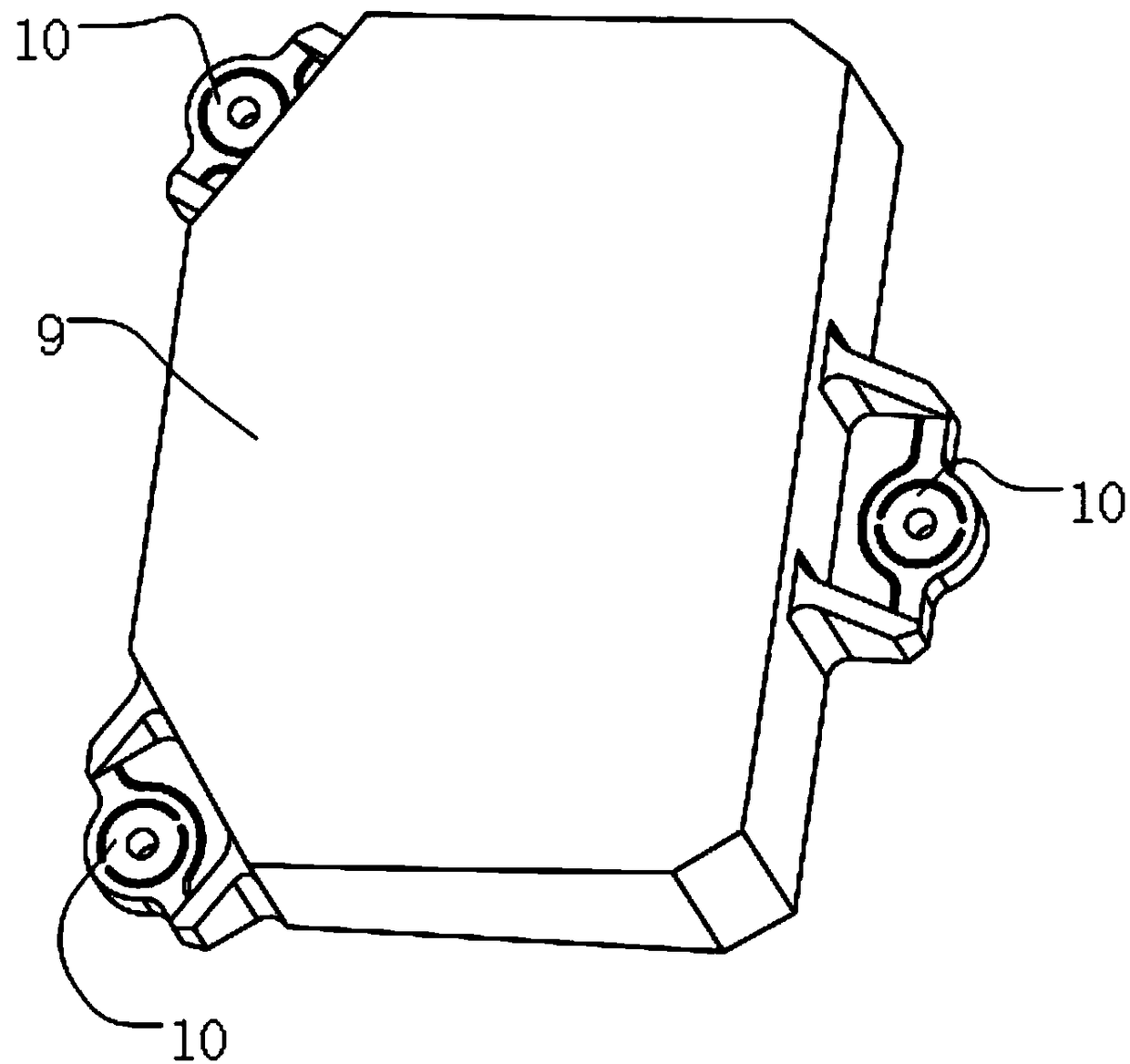 An integrated flexible support structure for a rectangular off-axis metal mirror