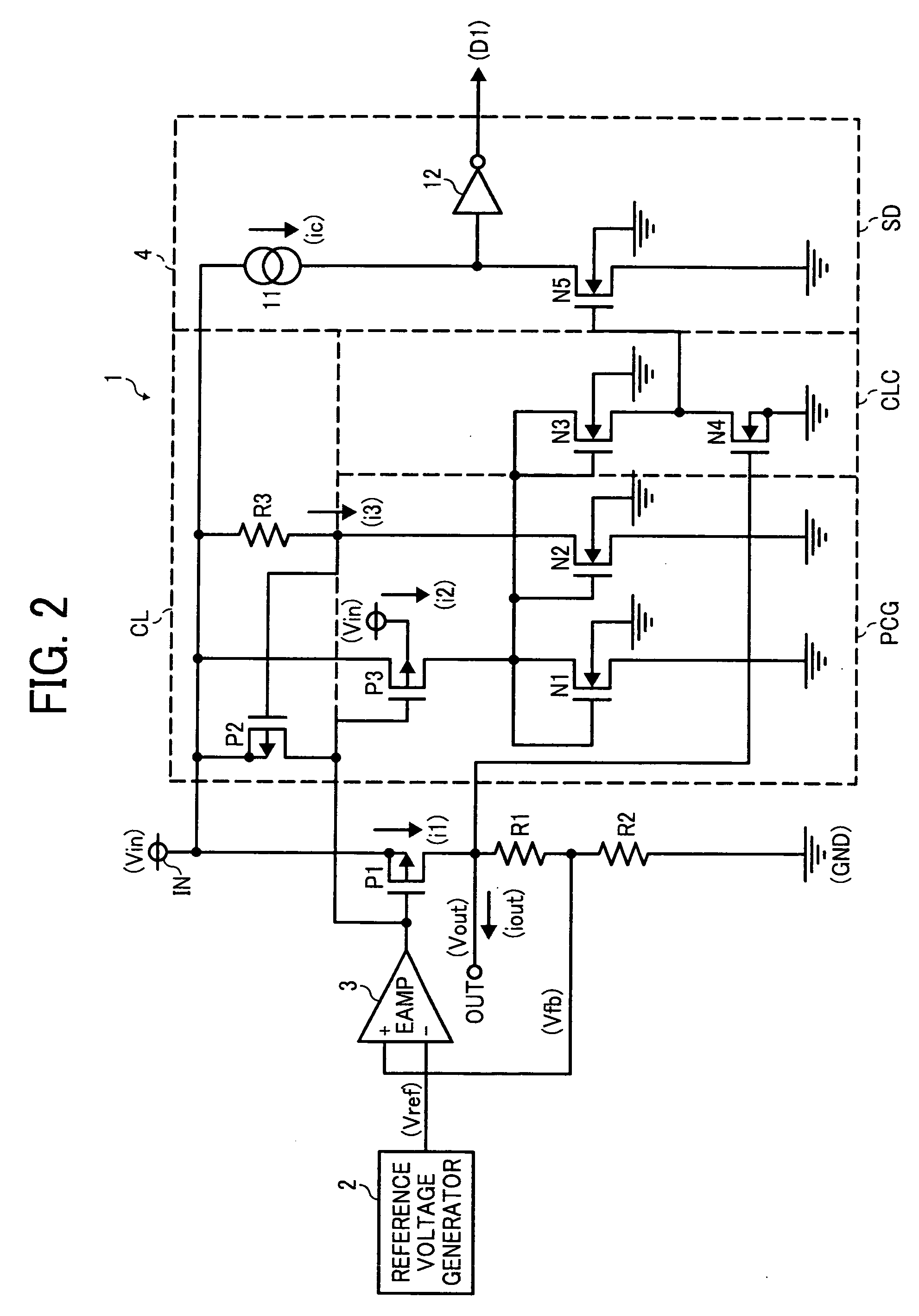 Overcurrent protection circuit and voltage regulator incorporating same