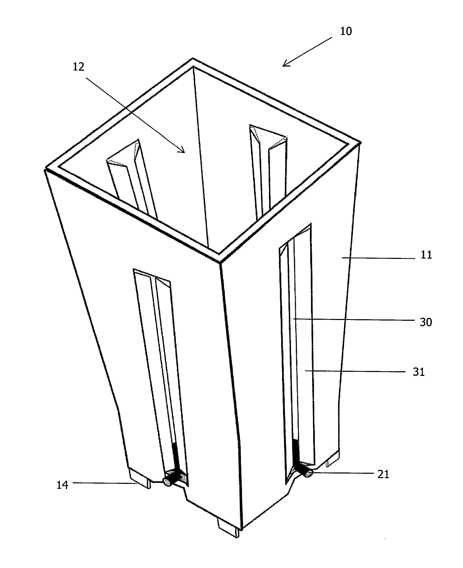 Plant cultivating container