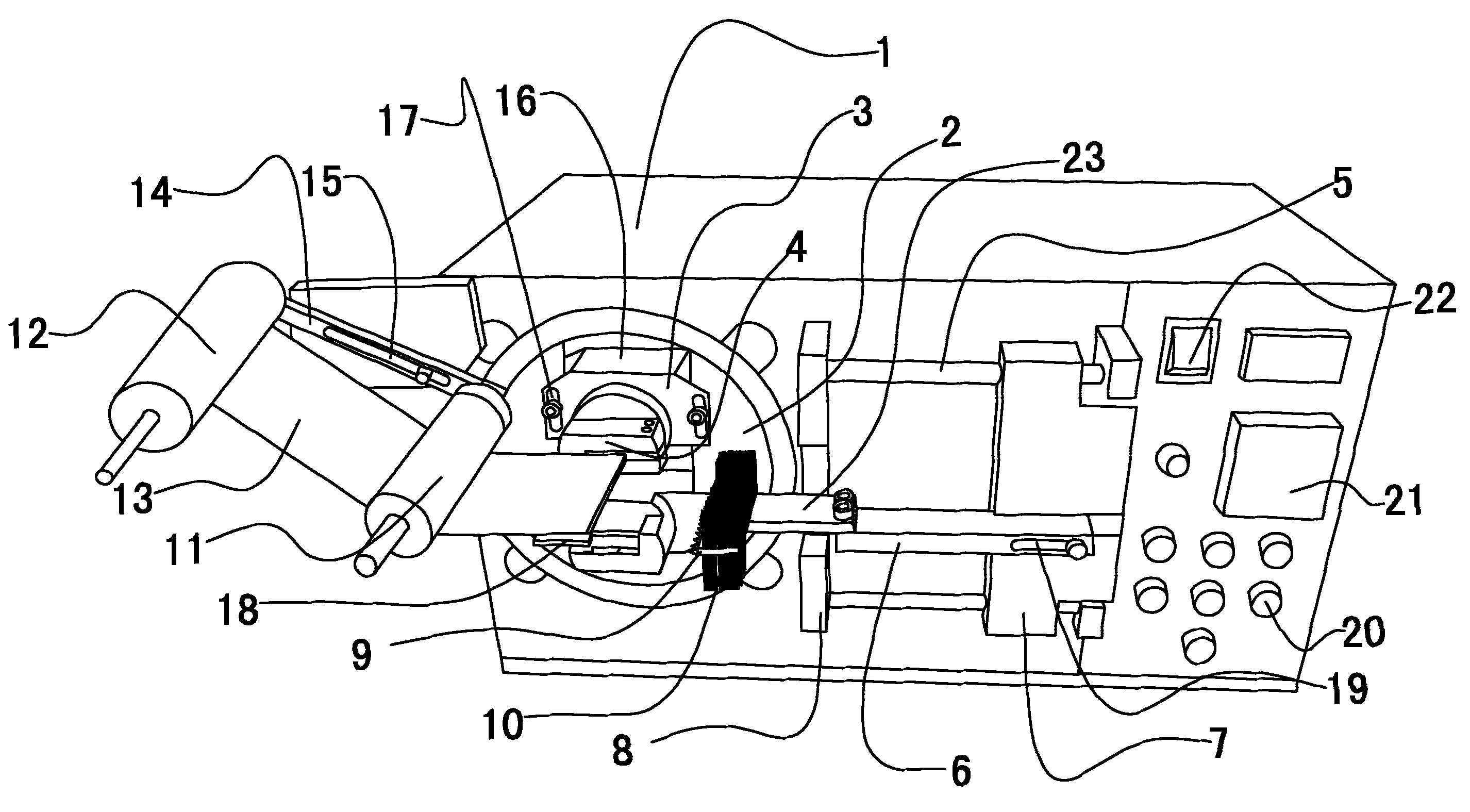 Automatic tape-wrapping machine