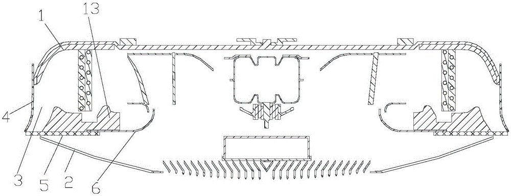 Ceiling air-conditioning tail end wind guide structure and air conditioner