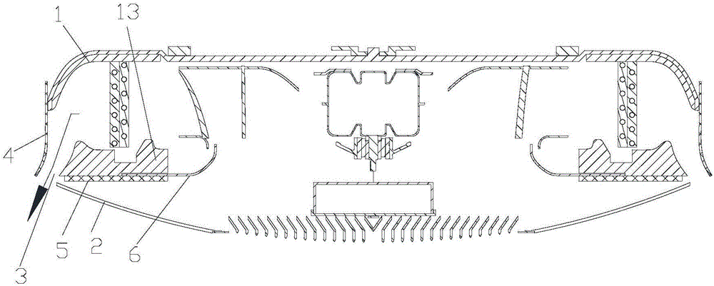 Ceiling air-conditioning tail end wind guide structure and air conditioner