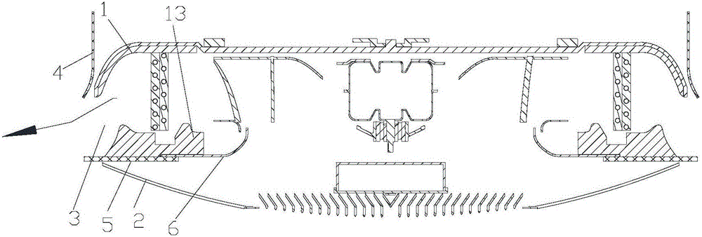 Ceiling air-conditioning tail end wind guide structure and air conditioner