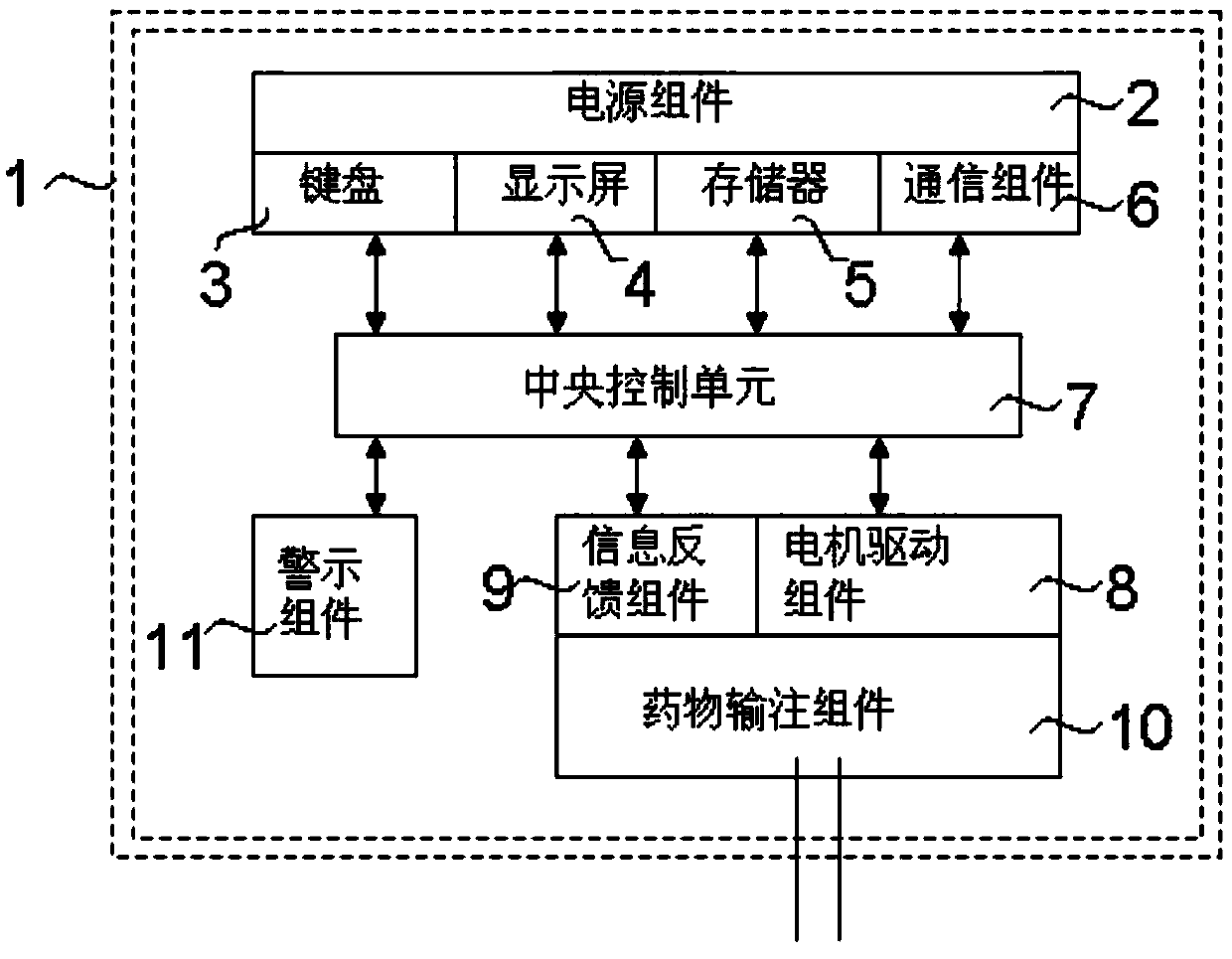 Portable micro-electronic-controlled insulin injection device and using method thereof