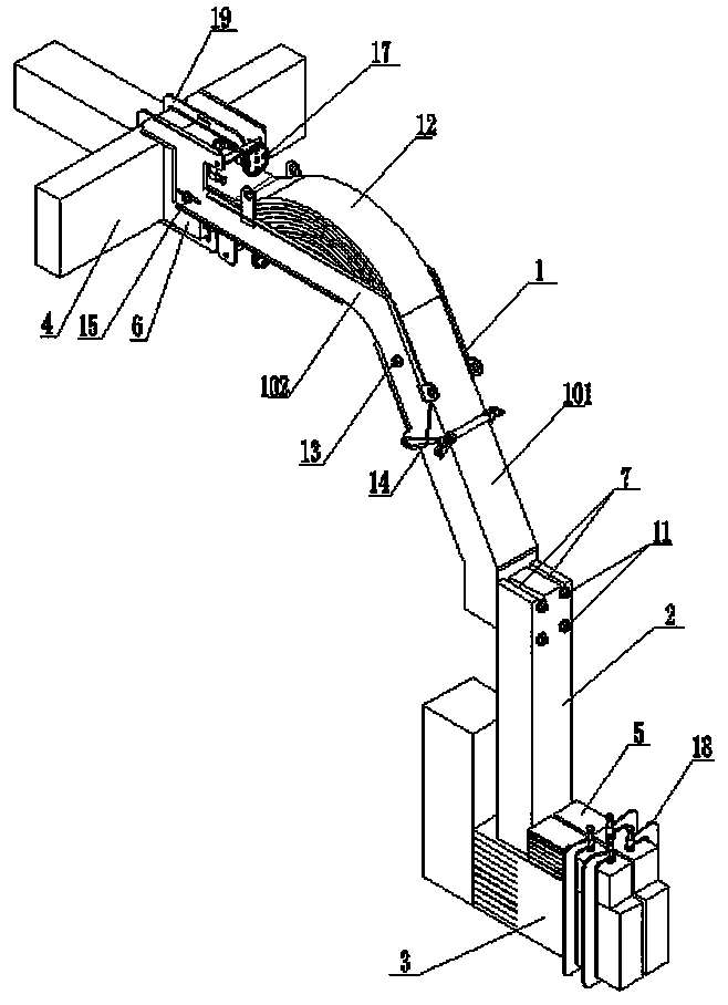 Two-section electrolytic cell emergency bus device