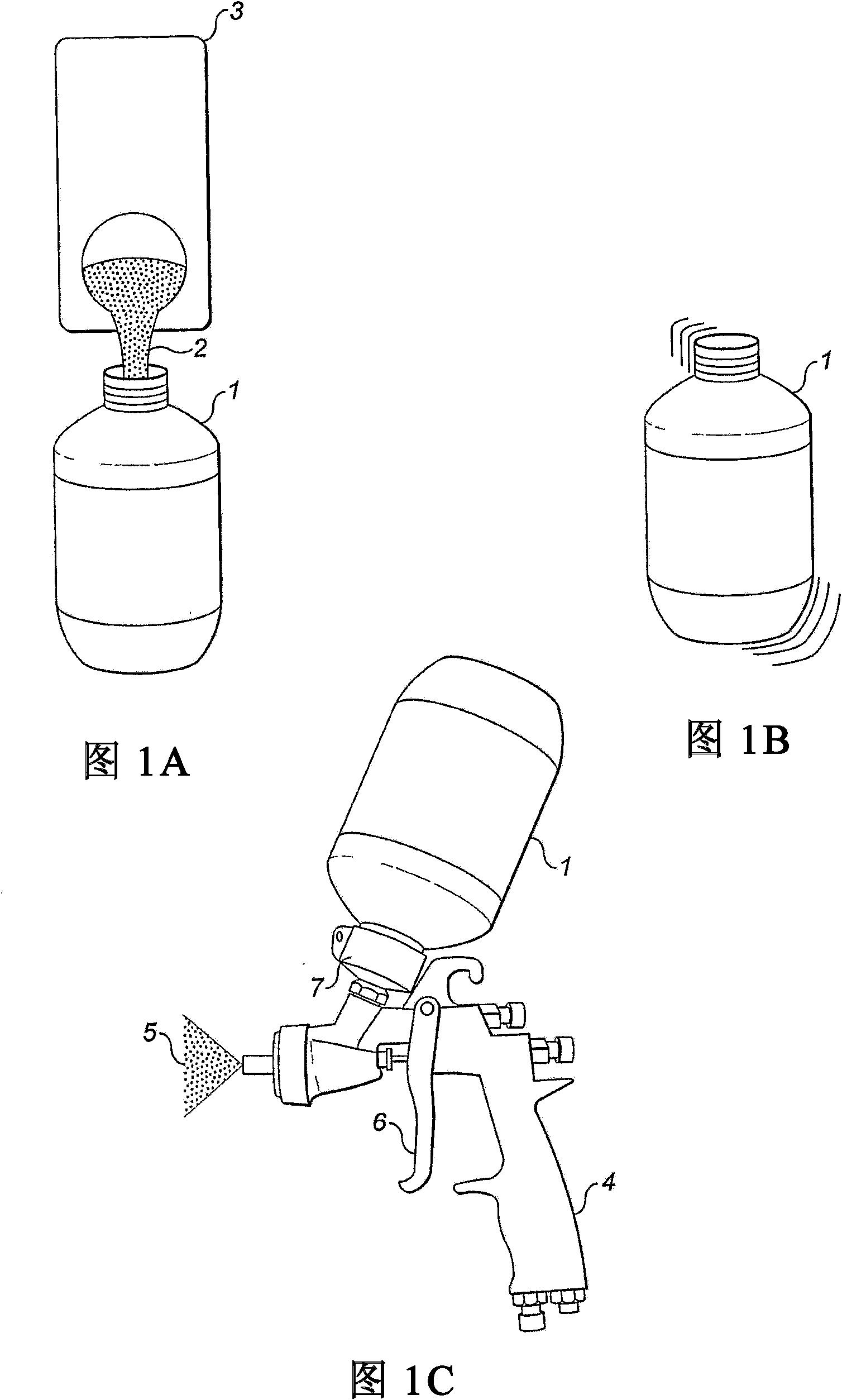 A connector for a gravity feed spray gun, a gravity feed spray gun and a method of preparing a spray paint