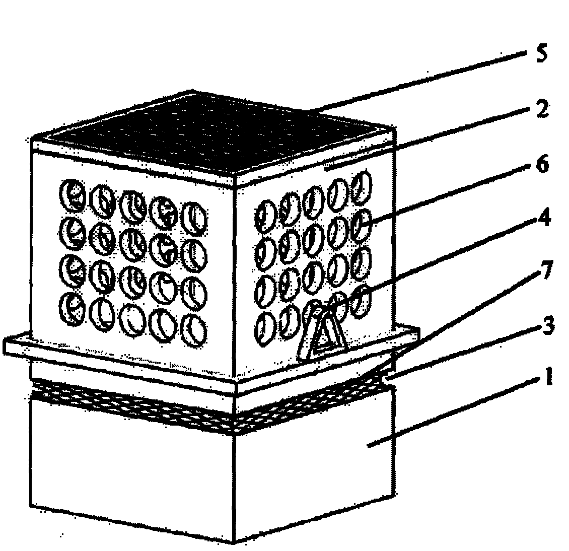 Artificial algal reef for purifying water quality and adsorbing spores by using coke