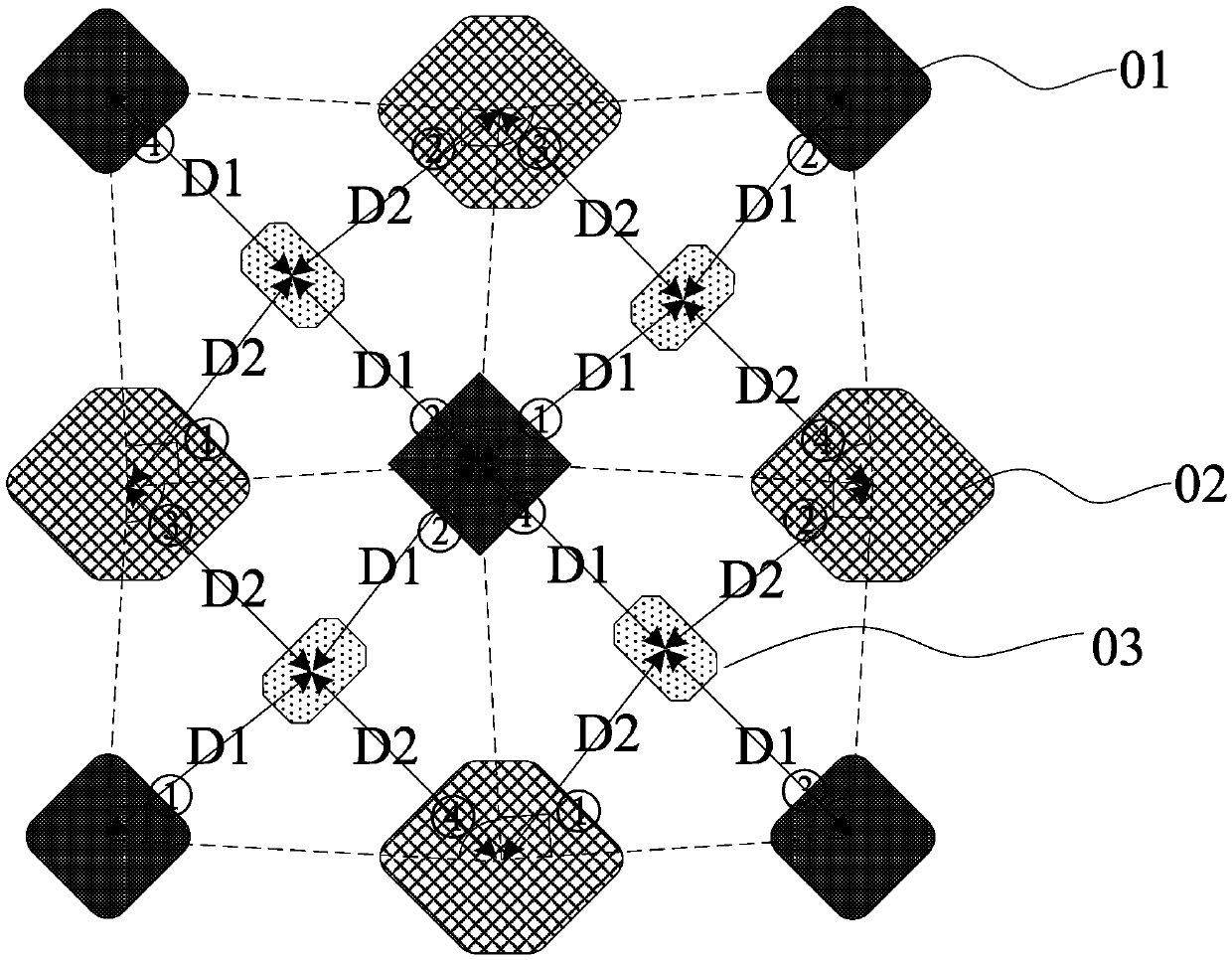 Pixel arrangement structure and related device