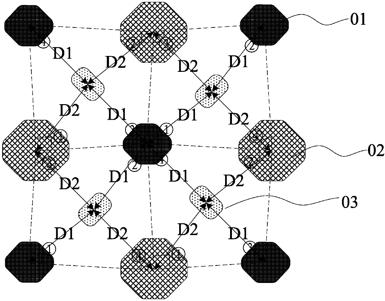 Pixel arrangement structure and related device