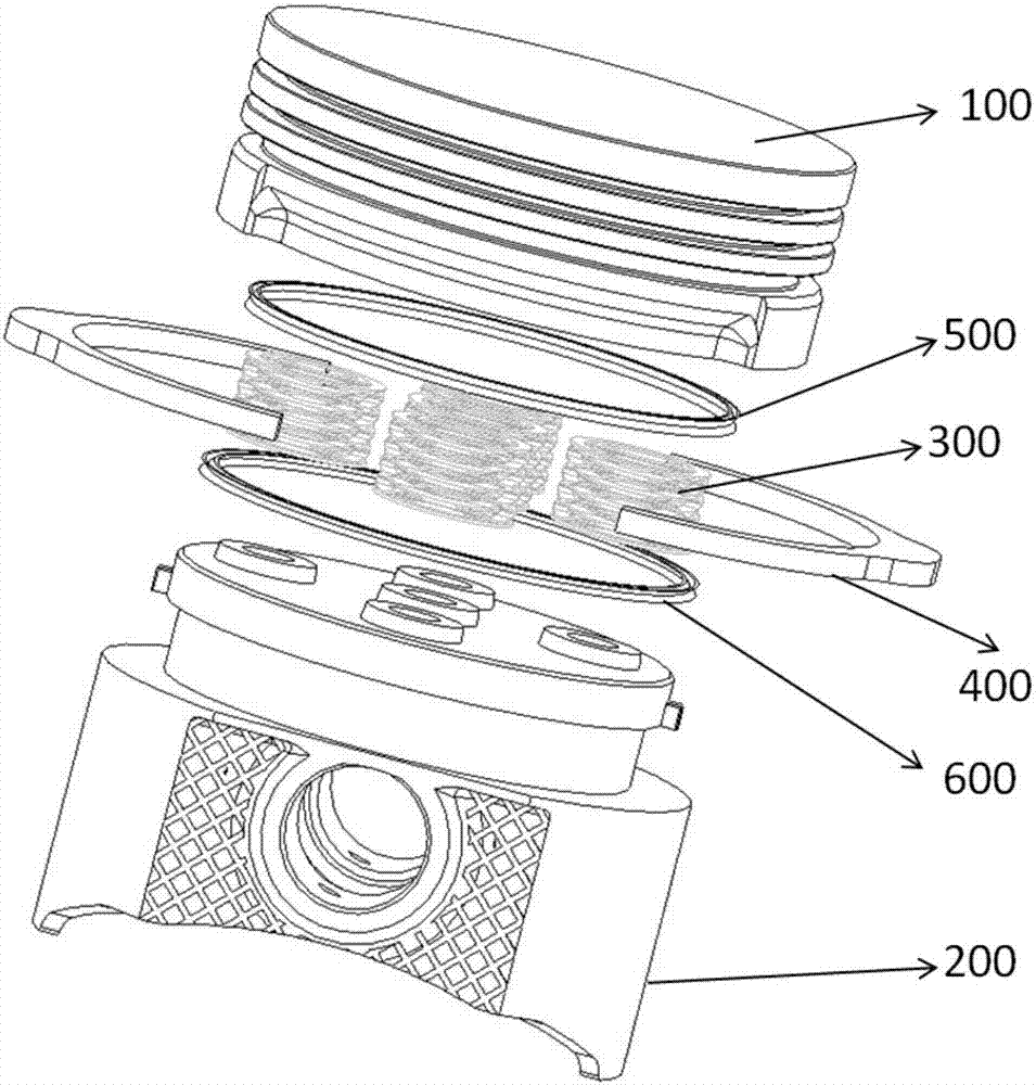 Engine piston capable of automatically changing compression ratio