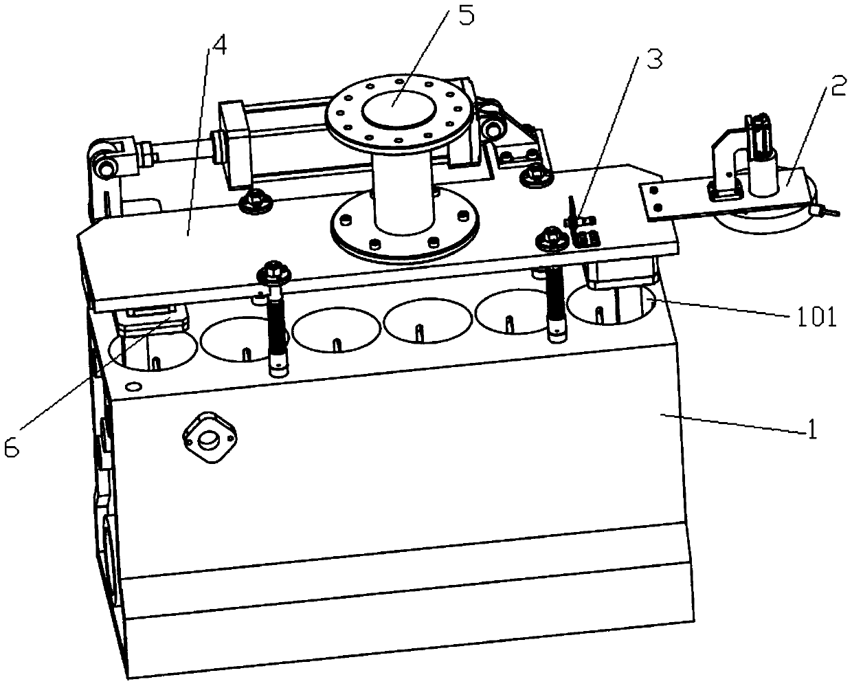 Robot handling fixture and handling system for engine block based on vision