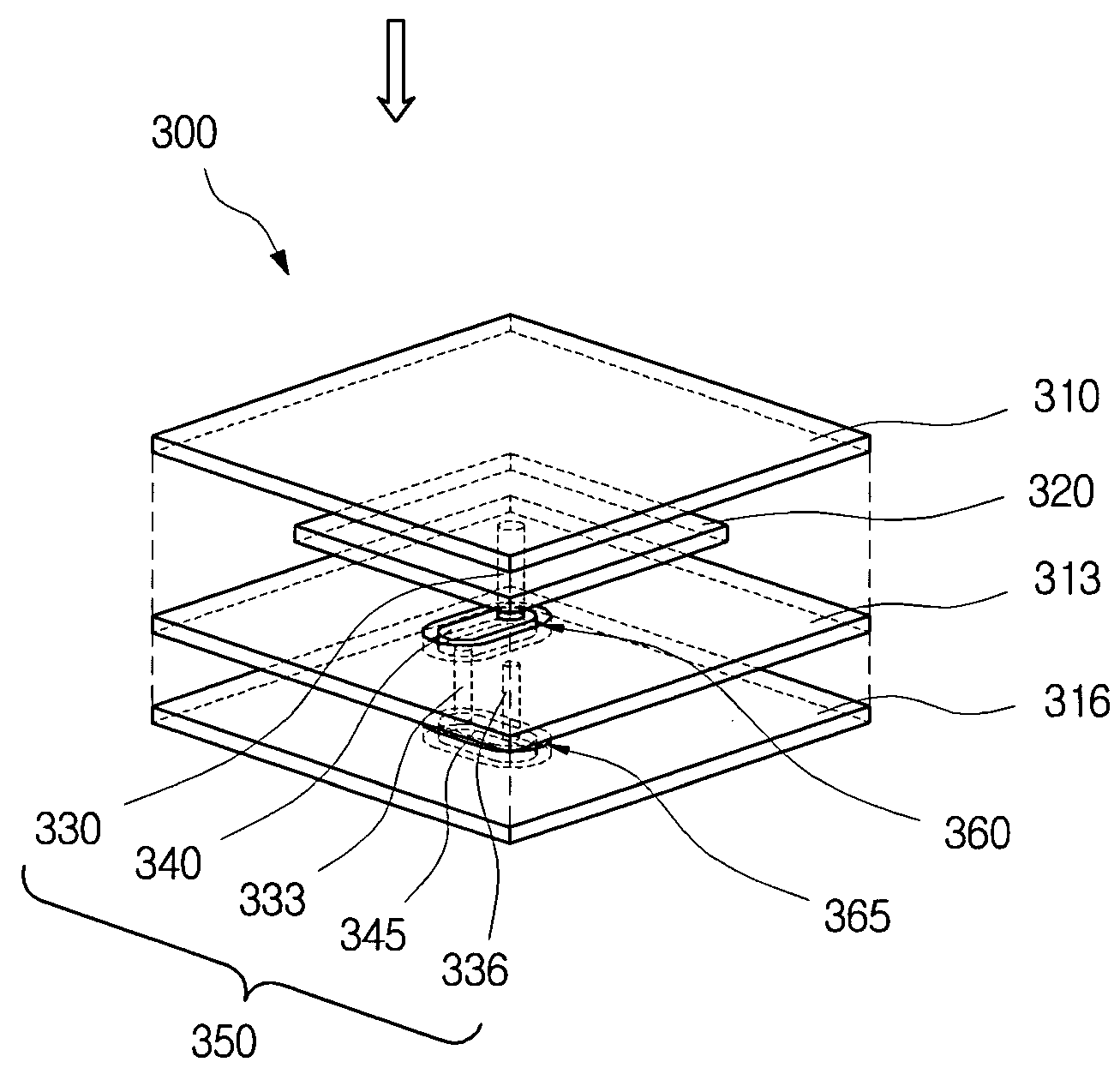 Electromagnetic bandgap structure and printed circuit board including multi-via