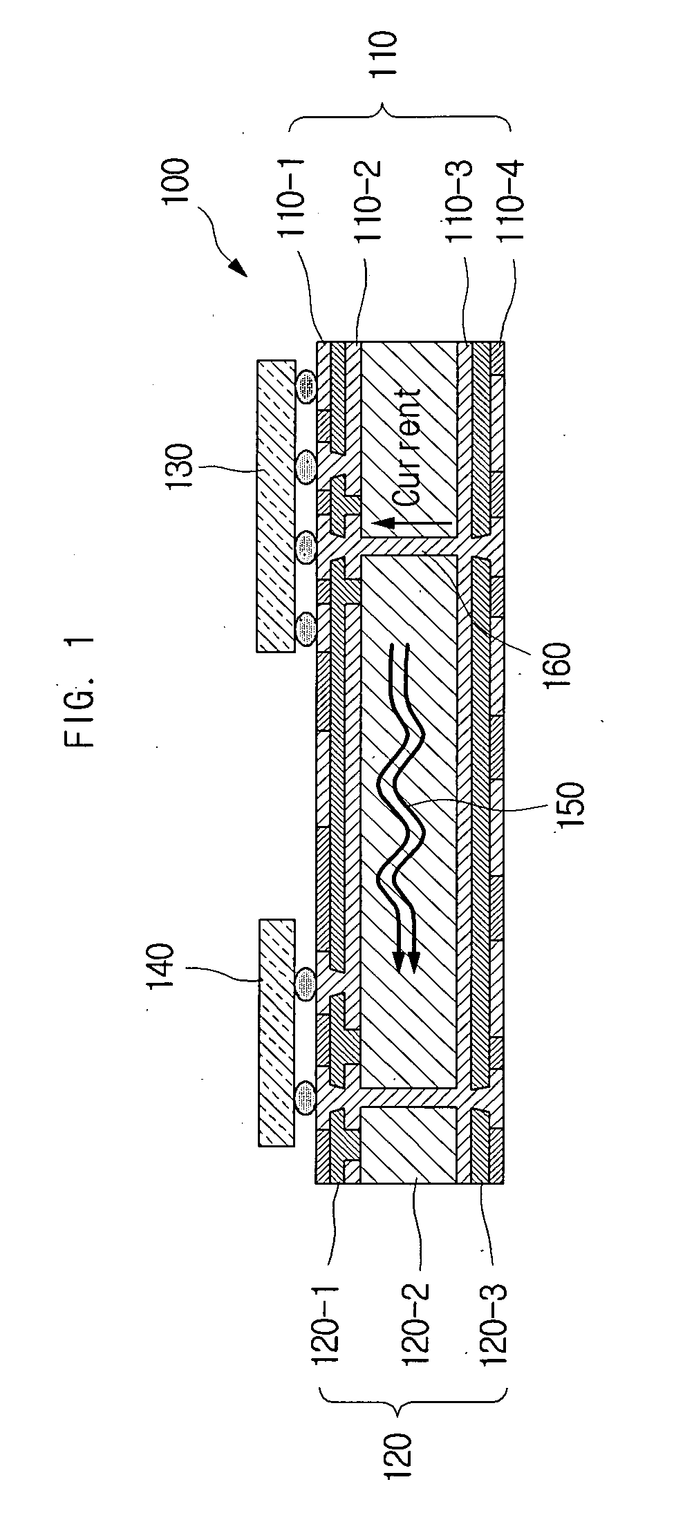 Electromagnetic bandgap structure and printed circuit board including multi-via