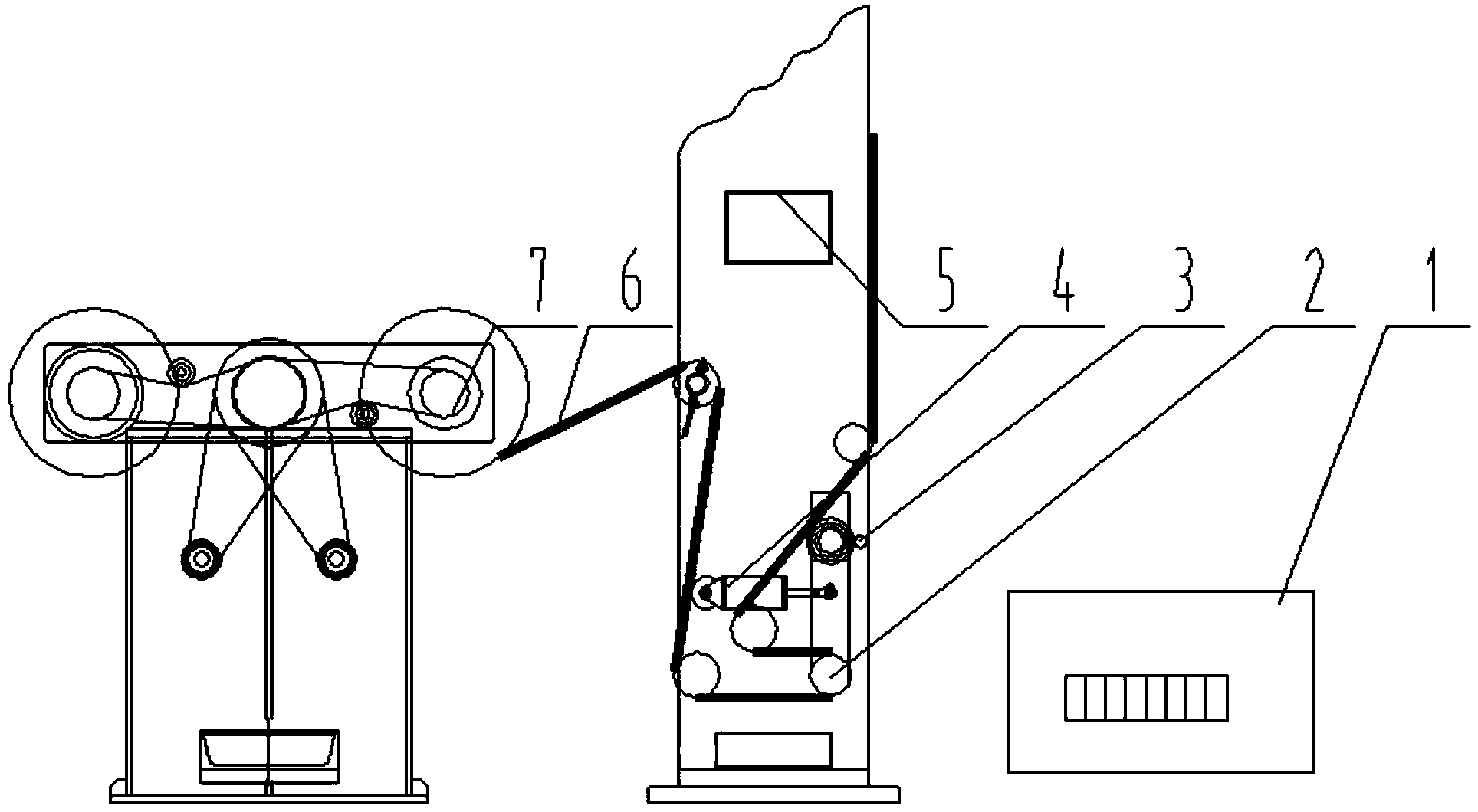 Printer rolling tension control method based on piecewise function curve