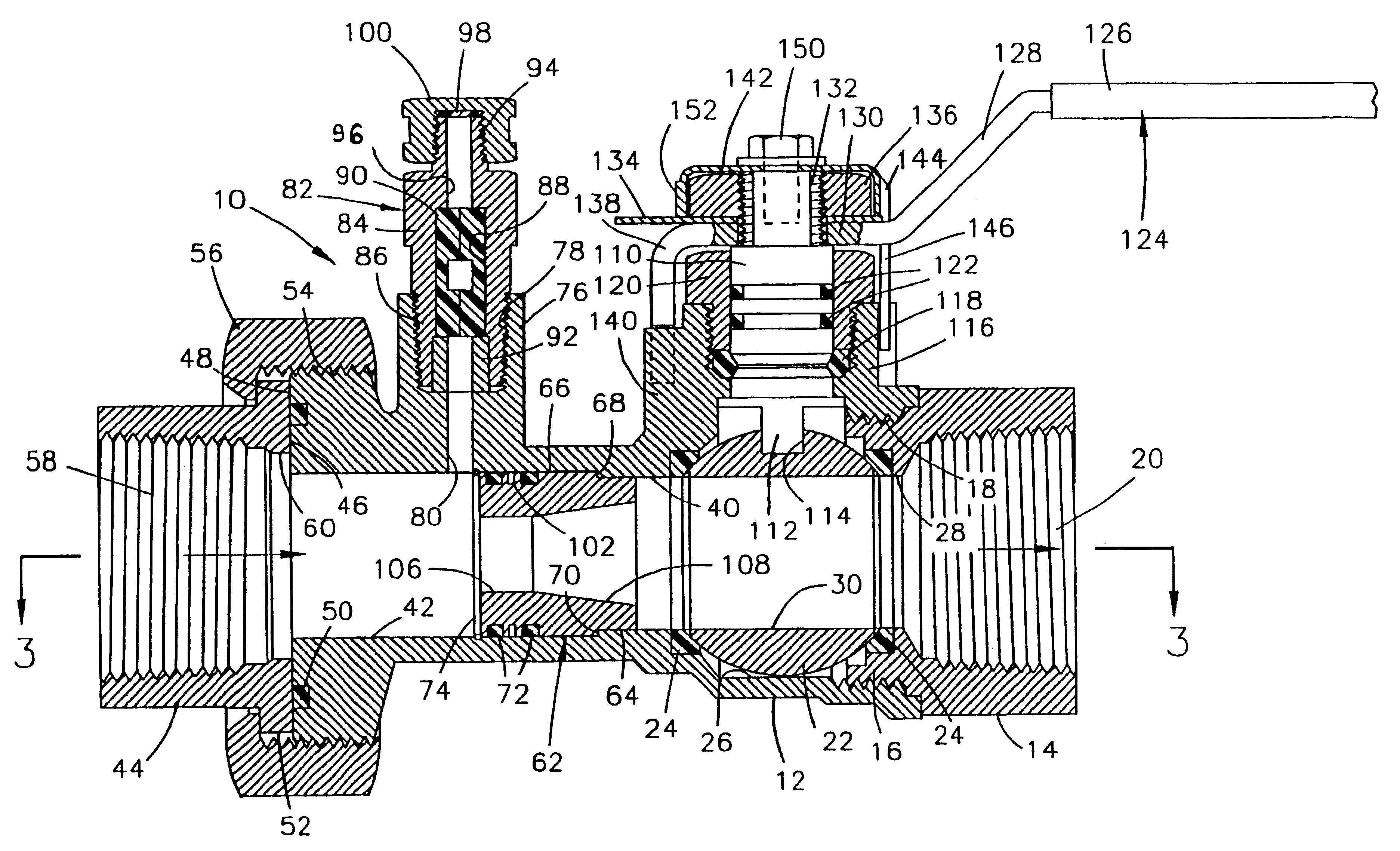 Ball valve with integrated removable flow venturi, flow balancing means, and pipe union means