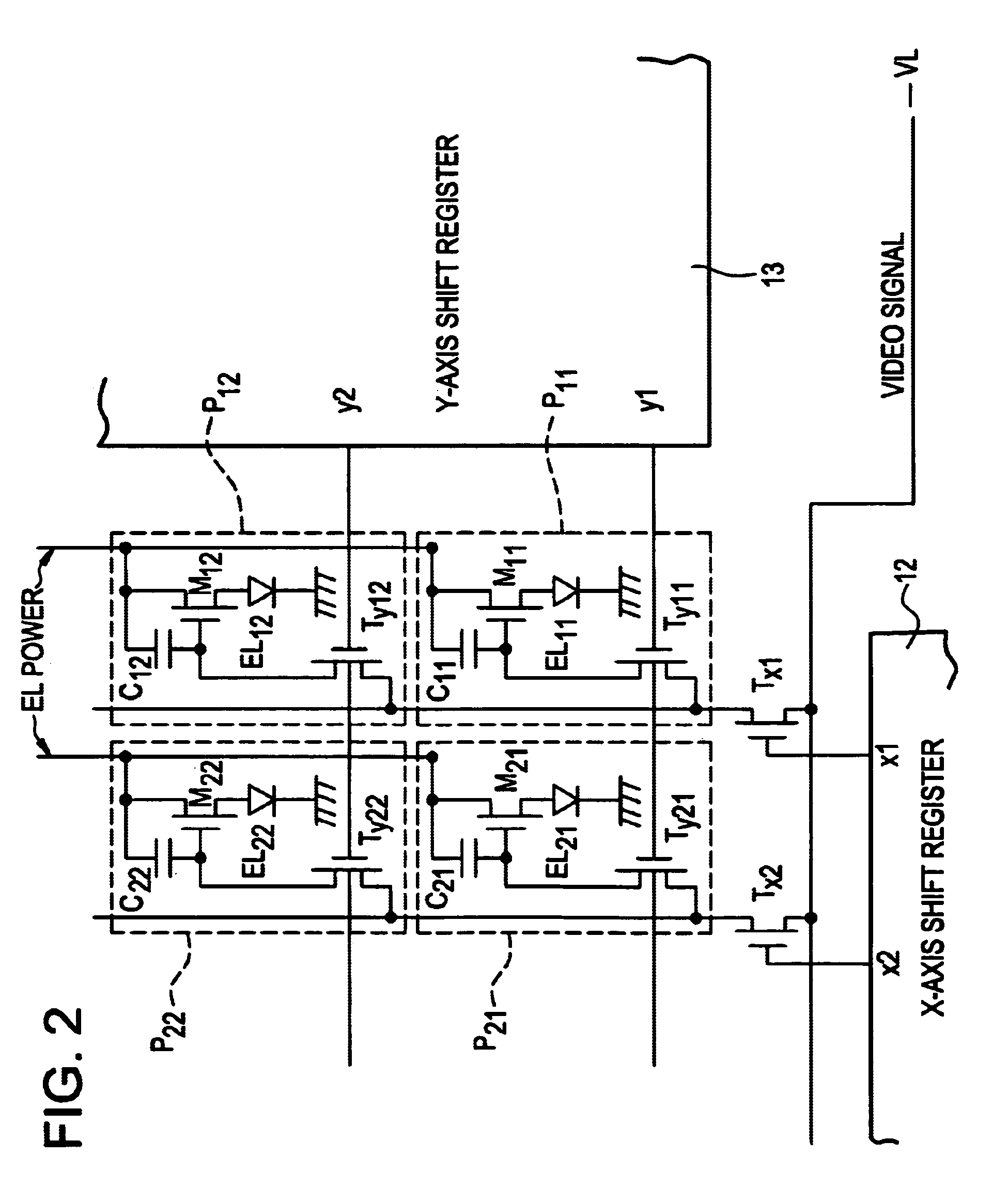 Active matrix type flat-panel display device