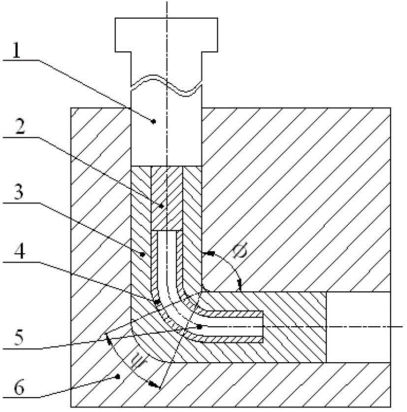 ECAE (equal channel angular extrusion) based preparation method of ultrafine crystal NiTi shape memory alloy tube