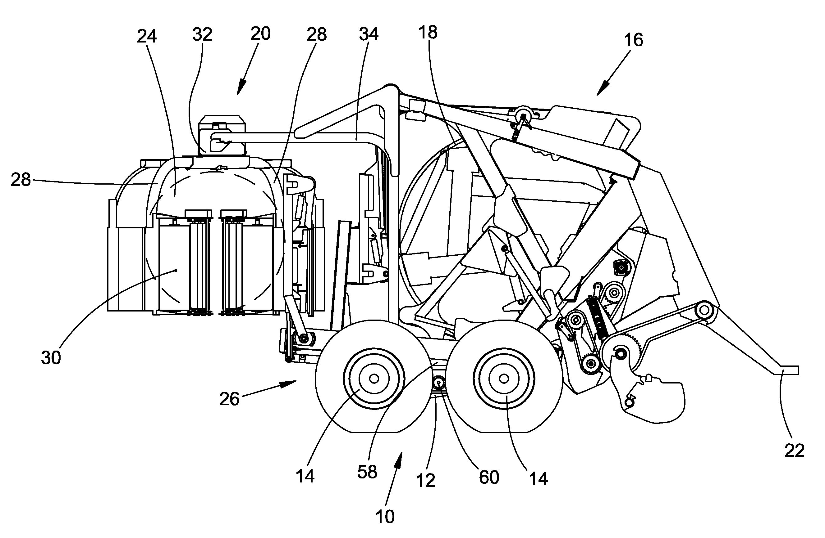 Baler and wrapper combination