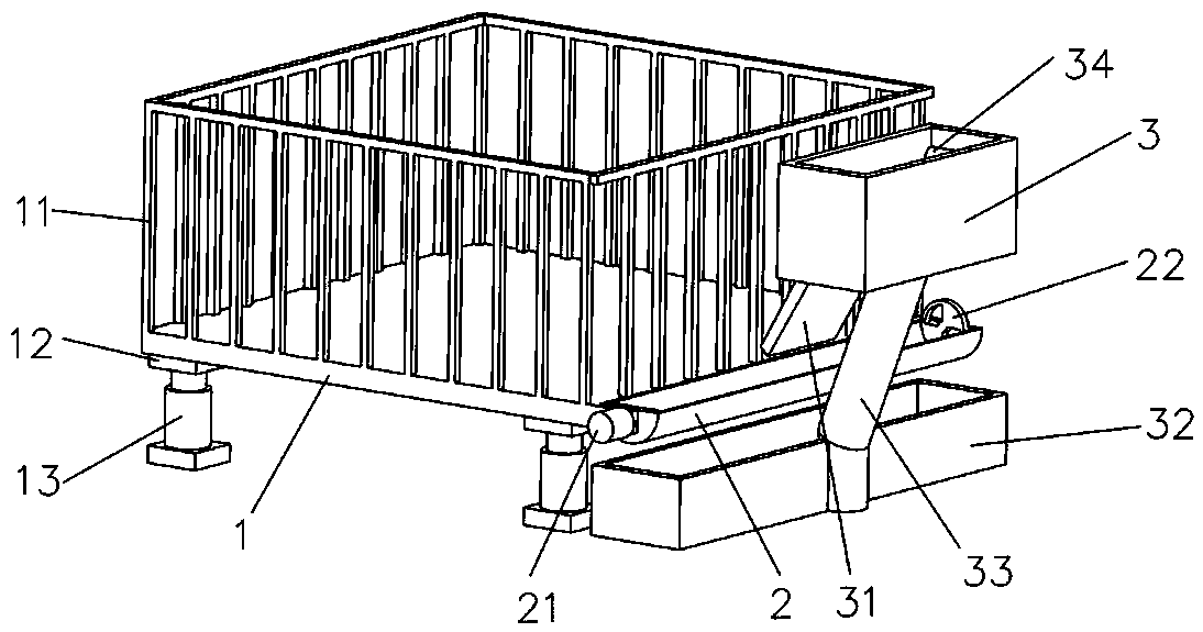 Piglet nursing bed feeding mechanism