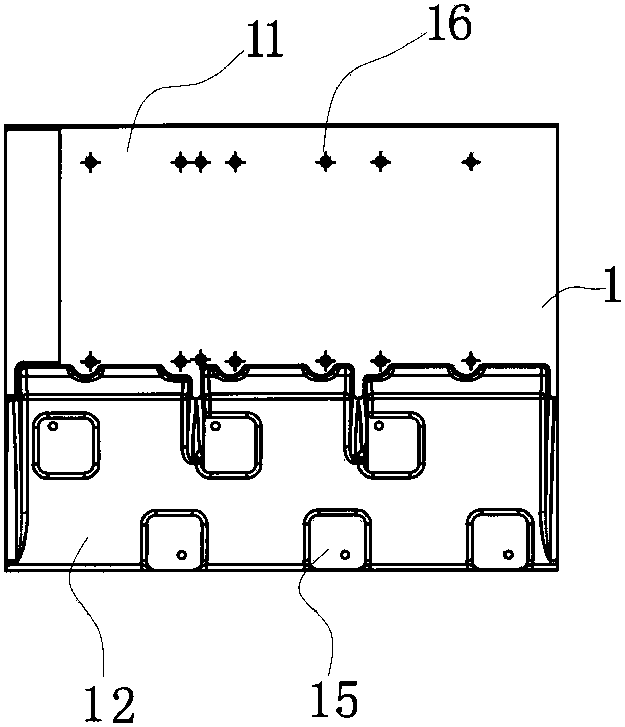 High-efficient molded heat radiator for drive motor controller of automobile