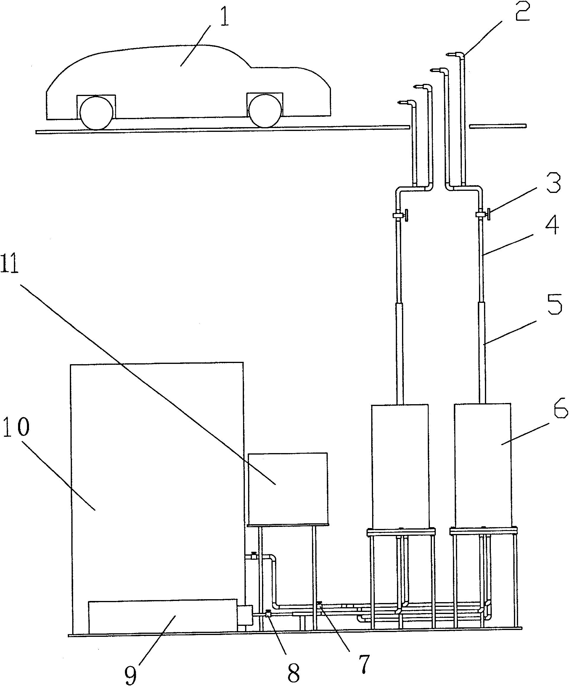 Test device for wind tunnel color smoke flow