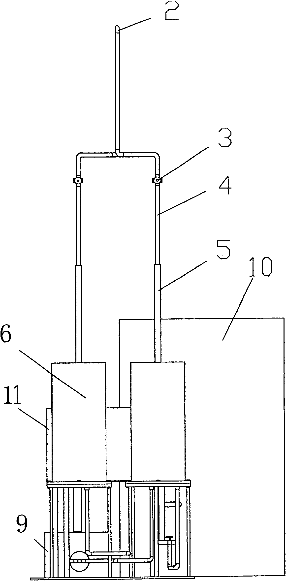 Test device for wind tunnel color smoke flow