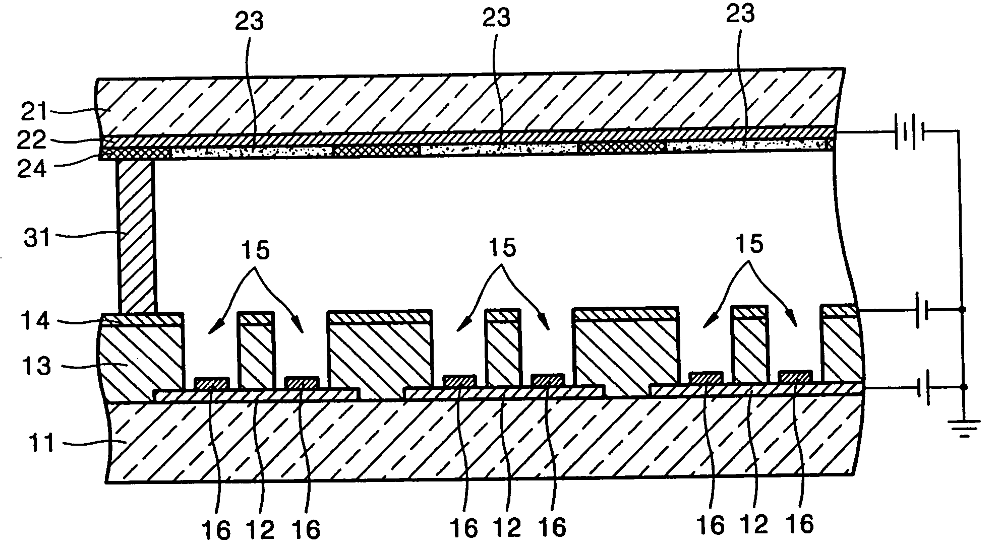 Field emission display (FED) and method of manufacture thereof