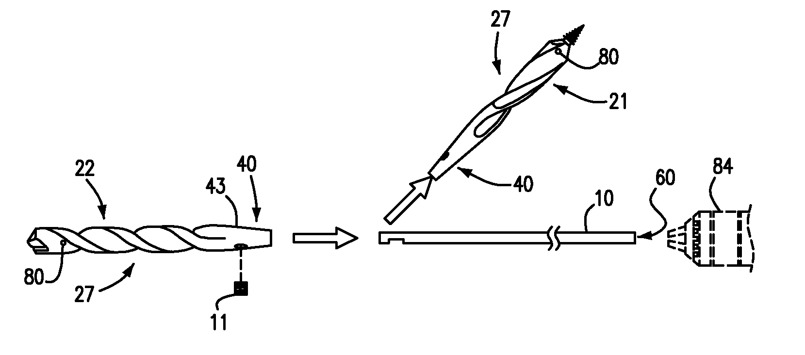 Drill Bit System and Method for Forming Holes in Materials