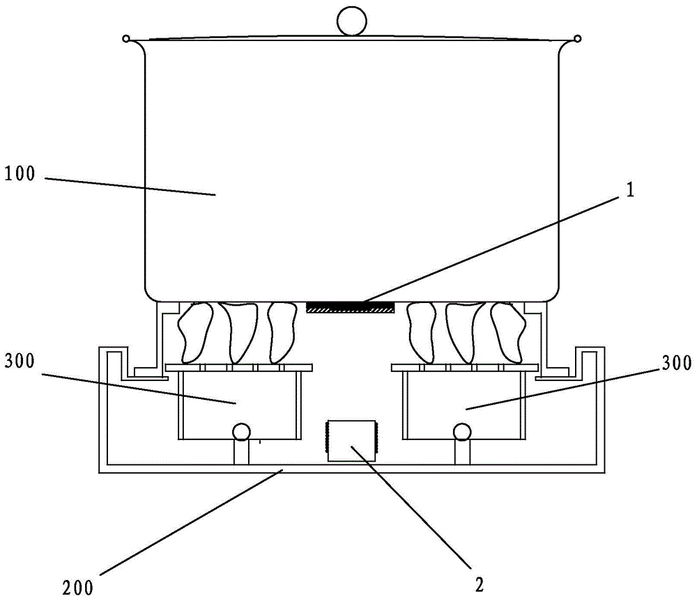 A cooker with temperature measuring function