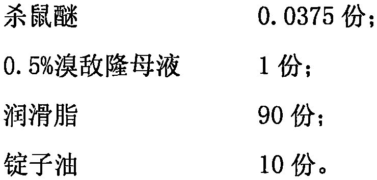 Deratting plaster and preparation method therefor