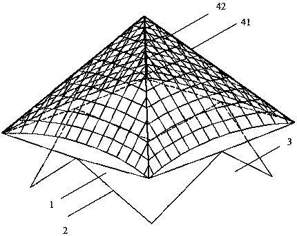 A Foldable Cylindrical Membrane Structure with Rigid Struts