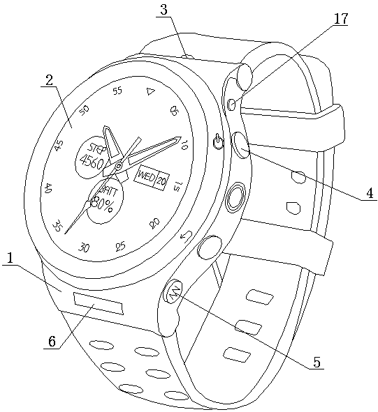 Smart watch with emergency calling function and smart watch system