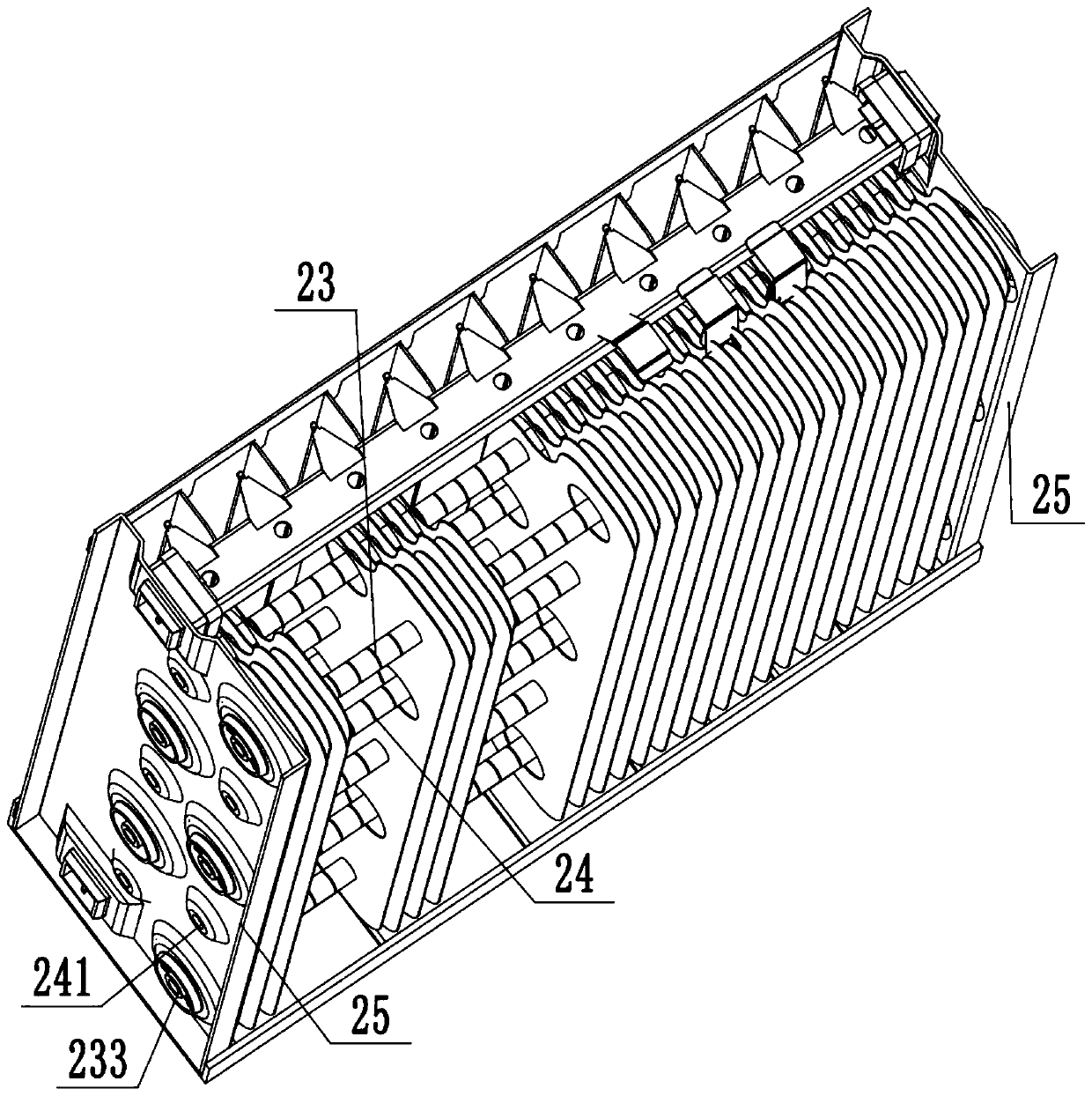 Plate-type two-section electrostatic adsorption dust collection device