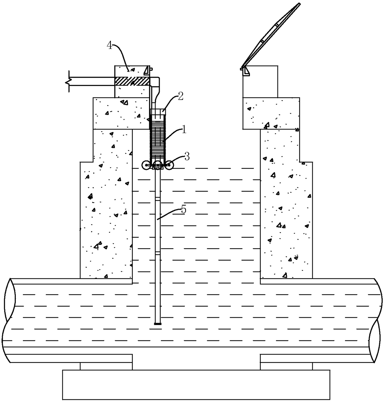 Urban pipeline water quality monitoring and water intake device