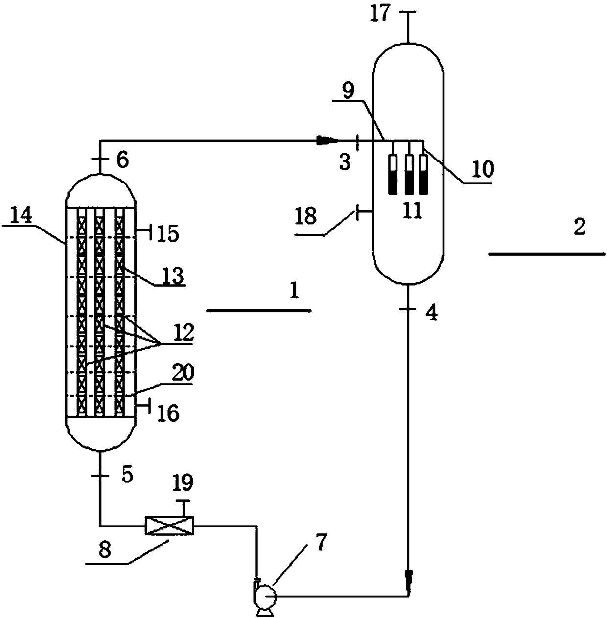 Production device for synthesizing small-molecular-weight polyphenyl ether